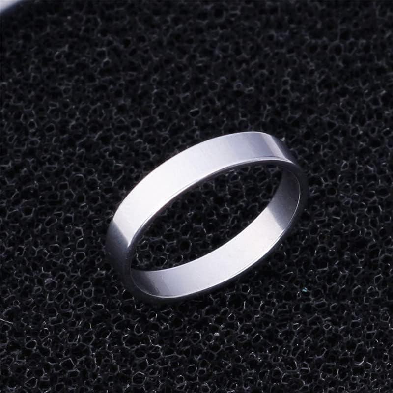 טבעות קולסו 316 ליטר 4 מ מ טבעת רצועה זעירה לגברים ואישה אופנה טבעת זנב כסף-80235