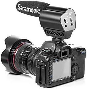 Saramonic VMIC Super-Cardioid Condengun Condenser Microphone עבור מצלמות DSLR, שחור