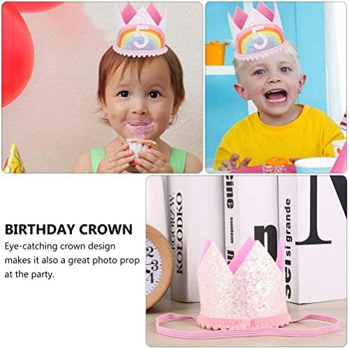 Valiclud מקסים לתינוק כובע יום הולדת יום הולדת יום הולדת קשת כתר מפלגת שיער