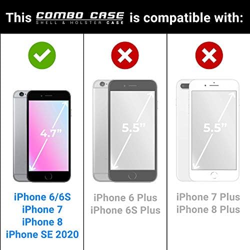 Aduro Case & Screen Protector Bundle עבור Apple iPhone SE2/8/7/6/6S 4.7 אינץ