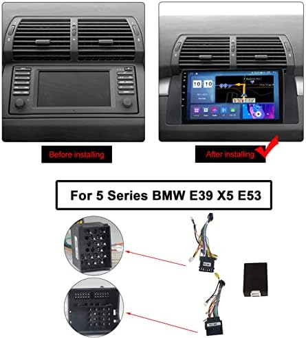 סטריאו רכב 9 אינץ 'אנדרואיד Autoradio עבור BMW E39 X5 E53 CAR מולטימדיה נגן תמיכה DSP FM RDS CARPLAY DAB+ USB WIFI