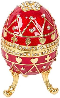 צ 'יפו-יד צבוע פברז' ה ביצת סגנון דקורטיבי צירים תכשיטי תכשיט תיבת ייחודי מתנה לעיצוב בית