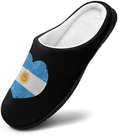 ארגנטינה רטרו לב בצורת דגל נשים בית כפכפים עם זיכרון קצף חם החלקה מקורה בית נעליים