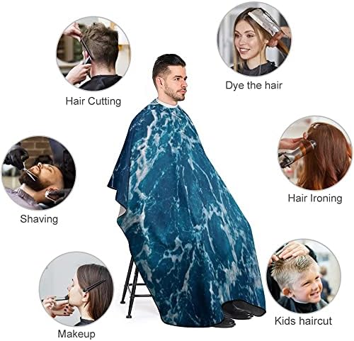 Vantaso Blue Water Barber CAPE לגברים נשים מקצועיות לילדים, תספורת גדולה במיוחד סינר סינר סלון שיער חיתוך מספרה בד XL