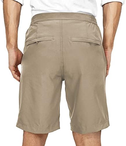 33,000ft Mens Classic-Fit 9 מכנסיים קצרים מהיר יבש גולף קצרים מותניים אלסטיים משיכת מכנסיים קצרים מדי יום לטיולים,