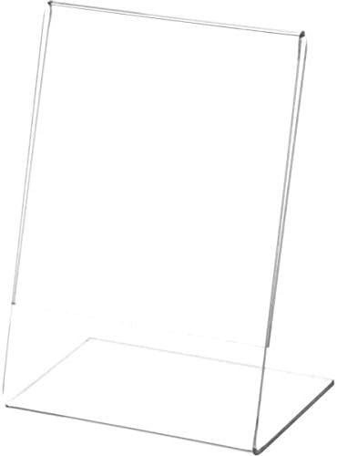 Plymor Clear Acrylic Sign Sture/מחזיק ספרות, 8.5 W x 5.5 H