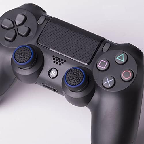 חבילה של 4 אגרות אגודל סיליקון כחולות כיסוי מכסה מקל רק בקר החלפה של בקרת מקש מקשים אחיזות עבור PS3, PS4, Xbox360, Xbox