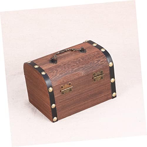 קופסא וינטג 'קופסת וינטג' צמיד קופסאות מתנה לילדים כספות עץ קופסת מזכרת עם מנעול חיסכון מעץ קופסת כסף מעץ אחסון עץ אחסון