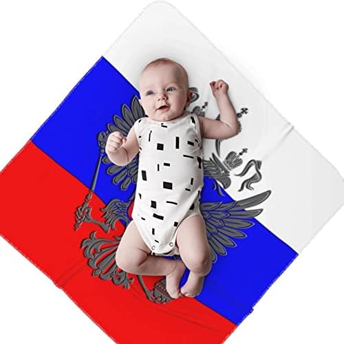 סמל הנשר הרוסי דגל שמיכה לתינוקות מקבלת שמיכה לעטיפת כיסוי חוט -יילוד של תינוקות