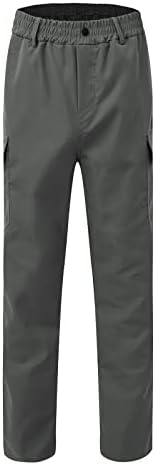 מכנסי SGAOGEW לגברים רזים כותנה כותנה כותנה מזדמנת המותניים המותניים המוצקים המוצקים מכנסיים מכנסיים מזדמנים