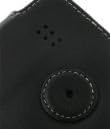 מארז כיסוי עור שחור של מונאקו מסוג MONACO עם קליפ חגורה ניתנת לניתוק לספרינט HTC EVO 4G A9292