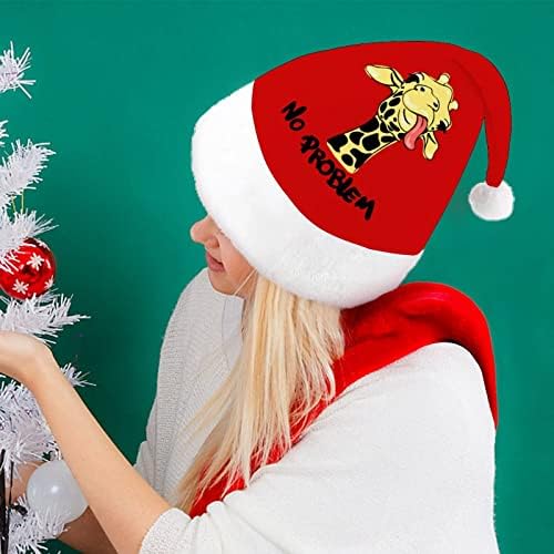 מצחיק ג ' ירפה חג המולד כובע סנטה קלאוס כובעי קצר קטיפה עם לבן חפתים לגברים נשים חג המולד חג מסיבת קישוטים