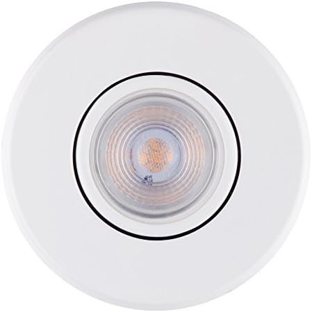 גלוב חשמלי 90679 3 מסתובב עגול לקצץ שקוע תאורה ערכת, לבן, קל להתקין שכיבות לחץ קליפים, 3.25 חור גודל, שקוע אורות,