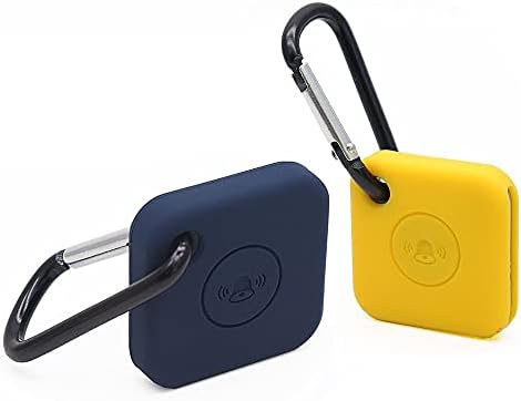 כיסוי מקרה עם מחזיק מפתחות קליפ מפתח טבעת תואם עם טי לה מאטה סיליקון מקרה ,2 סטים, כחול / צהוב