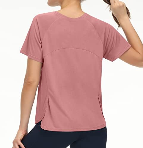 חולצת טריקו יוגה של שרוול קצר לנשים לחולצת יוגה עליונה להפעלה והפעלת חולצות טיזות בסיסיות לחולצות אימון פעיל