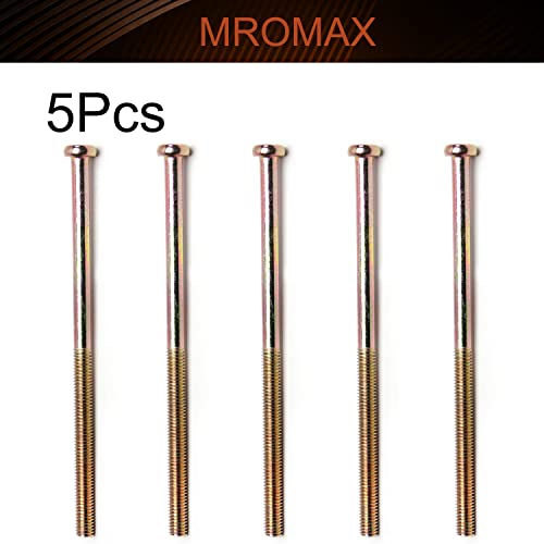 MROMAX 5PCS M8-1.25 X150 ממ שקע משושה בורג ראש שטוח, ברגי מכונה משושה פנימיים ארוכים במיוחד, פלדת פחמן, ברגים החלפת