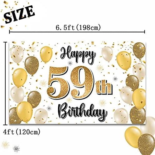 לאסקייר שמח יום הולדת 61 באנר גדול-לחיים ל-61 שנים יום הולדת בית צילום קיר רקע, קישוטים למסיבת יום הולדת 61.