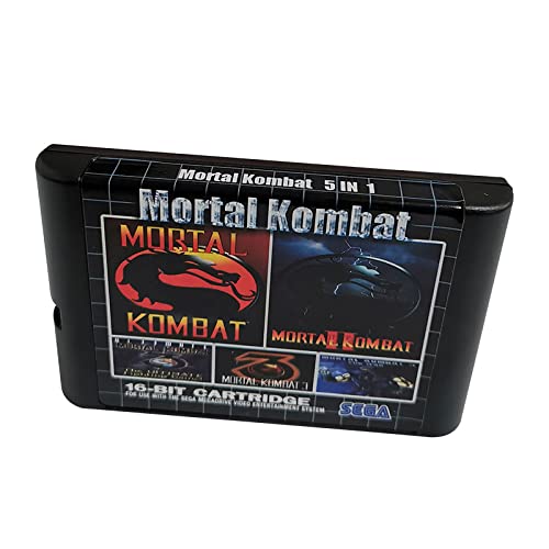 MK 5 ב 1 מחסנית משחק אוסף כרטיס משחק 16 סיביות עבור Sega Mega Drive Console Console