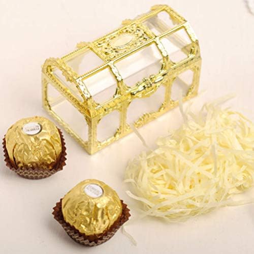 טוינדונה 12 יחידות קופסאות ממתקים אוצר חזה צורה שוקולד מתוק לעטוף מתנה קופסאות מתנה לטובת קופסאות מתנה למקלחת כלות מסיבת חתונה