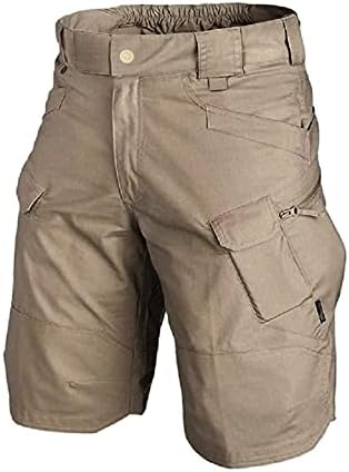 מכנסיים קצרים טקטיים לגברים אטום למים בקיץ נושם מטיילים מהירים מהירים במכנסיים קצרים של מטען עם ריבוי כיסים