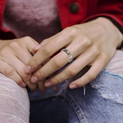 טבעות זולות של יסטו לנשים טבעת טבעת פלדה פשוטה של ​​טיטניום טבעת תכשיטים חמודים מצוירים