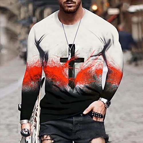 חולצות טריקו של XXBR חייל שרוול ארוך אמונה רחוב וינטג