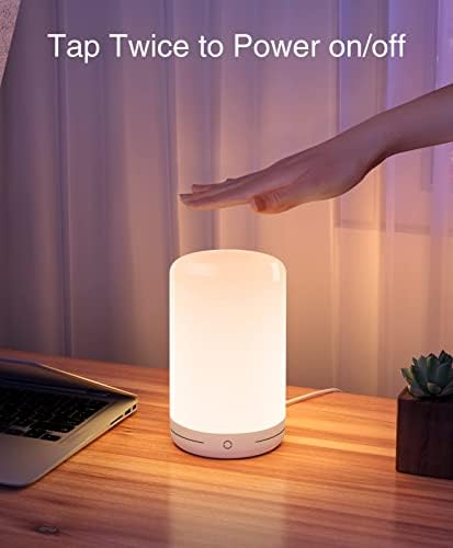 מנורה חכמה של Bantech, מנורת שולחן חכם WiFi התואמת ל- Alexa & Google Assistant לבקרה קולית, אידיאלית למנורת ליד