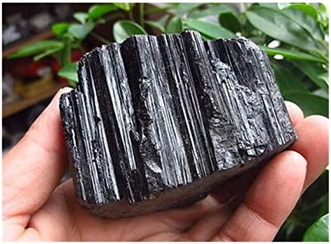 Alremo קוורץ אבן טבעית שחורה שחורה טורמלין טורמלין קישוטים דגימות עפרות גדולות פלאי אבני חן פלאים קריסטל גס אספנות עפרות מחוספסות