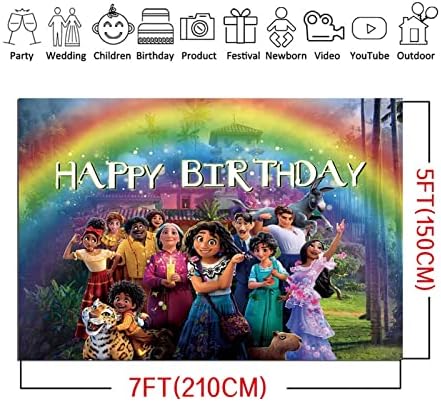 סרט קסם יום הולדת שמח נושא רקע תמונות 7 על 5 רגל סרט מצויר אנקנטו רקע צילום לנסיכה יום הולדת 7 על 5 רגל