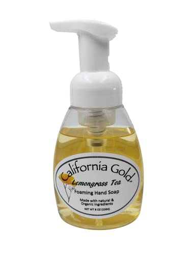 קליפורניה זהב אומן סבונים עשב לימון תה קצף יד סבון-טבעי ואורגני 1-8 עוז.בקבוק
