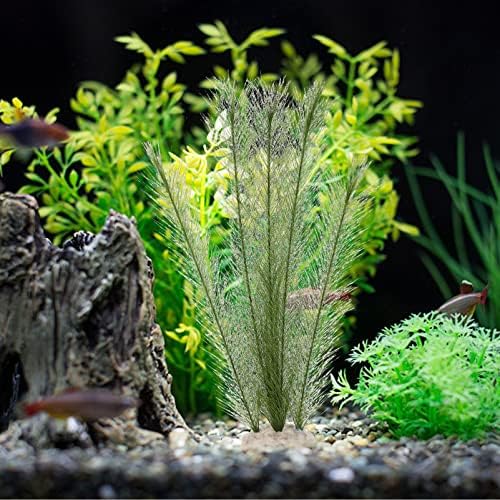 צמחים מלאכותיים של Patkaw צמחי אקווריום פלסטיק 2 יחידים מיכל דגים מיכל דגים מלאכותי צמח משרדים קישוט אקווריום