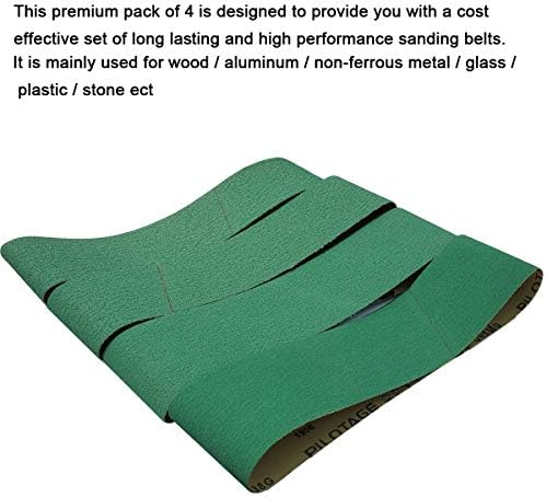 Sackorange 4 חבילה 4 x 36 קשיות גבוהה יותר זירקוניה חגורות מלטש - 40 60 60 80 ו 120 גריסים, חגורת נייר זכוכית מתכתית