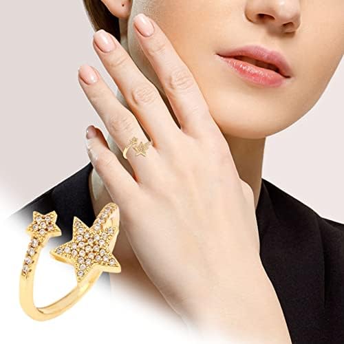 2023 טבעת מתנה יצירתית פרפר פתיחת אהבת טבעת נשי בכיר מדד אצבע טבעת מתכוונן גודל טבעת יומי ללבוש גודל 5 טבעות לנשים סט
