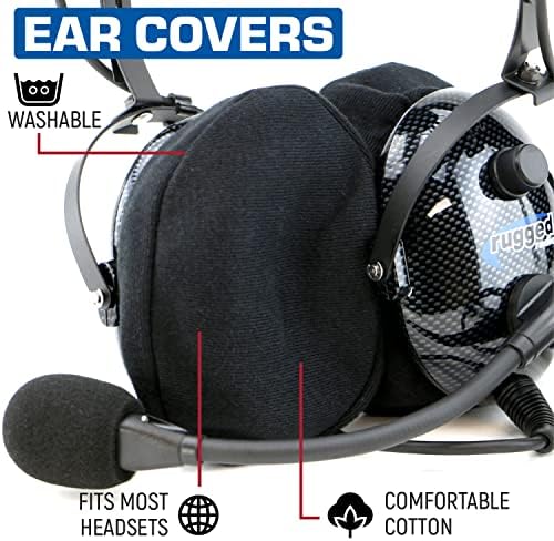 עטיפות אוזניים בד אוזניות - הכוללות רצועות אלסטיות לאבטחה לאוזן - התאמה אוניברסלית מאפשרת שימוש עם אוזניות תעופה, מירוצים