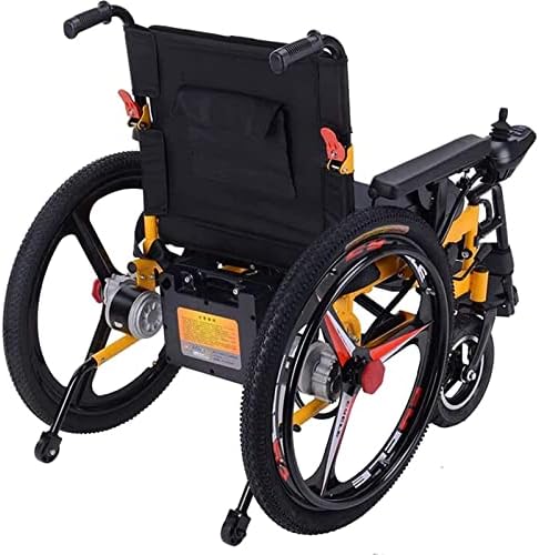 אופנה נייד כיסא גלגלים חשמלי כסאות גלגלים למבוגרים קל משקל מתקפל מתקפל כוח גלגל כיסא עם פולימר ליתיום סוללה מתאים לקשישים