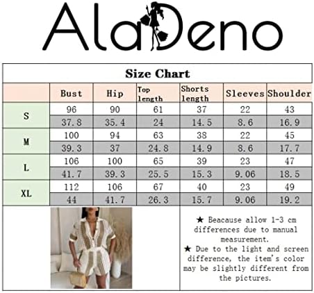 נשות Aladeno סרוגות 2 תלבושות מכנסיים קצרים - גזרת סרוגה סרוגה גזרת סרוגה סרוגה מכנסיים קצרים של חולצות שרוול