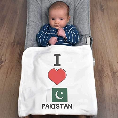 Azeeda 'I Love Pakistan' שמיכה / צעיף כותנה כותנה