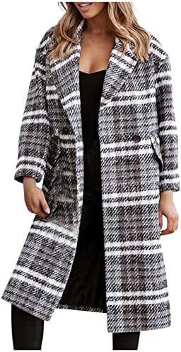 מעיל פרווה דמוי נשים של Huankd 3x סתיו וחורף עיבוי מזדמן מעיל חום עם שרוולים ארוכים אמצעיים 2x 2x