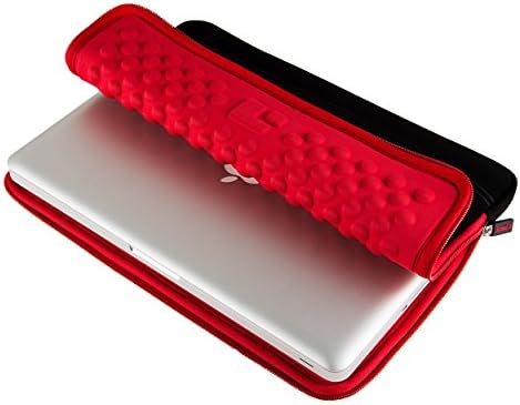 Sumaclife 15.6 אינץ 'זעזוע סופג שרוול מחשב נייד אדום מתאים Dell Dell, קו רוחב, דיוק, ווסטרו, XPS, G3 15