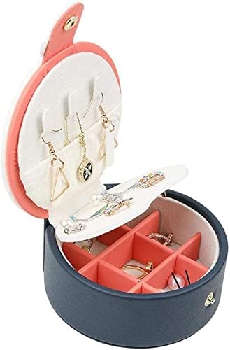 Heeqing AE205 עגילי תיבת תכשיטים ניידים תיבה תיבה טיול נייד קופסת תכשיטים קוריאנית עור טבעת שרשרת קופסאות אחסון ניידות