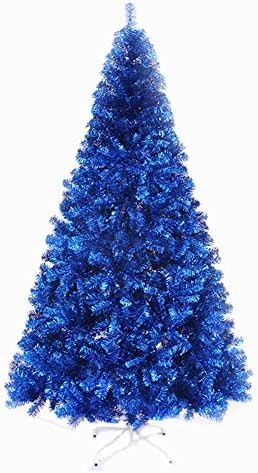עץ חג מולד מלאכותי 6.8ft לא מנותק אורן עץ חג המולד של אשוחית עם פרימיום עם עמדת מתכת מתקפלת מושלם לקישוט חופשה מקורה-כחול