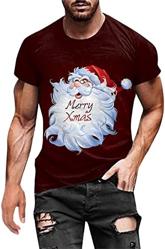 Xxbr 2022 גברים אופנה סתיו חורף שרוול קצר מזדמן חג המולד 3d מודפסות חולצות טירוף צמודות שרוול ארוך
