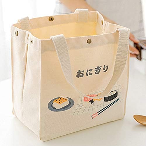 יפני סגנון הצהריים לשאת שקיות לשימוש חוזר הצהריים תיק תרמית הצהריים תיק בד קניות תיק צידנית שקיות מבודד הצהריים
