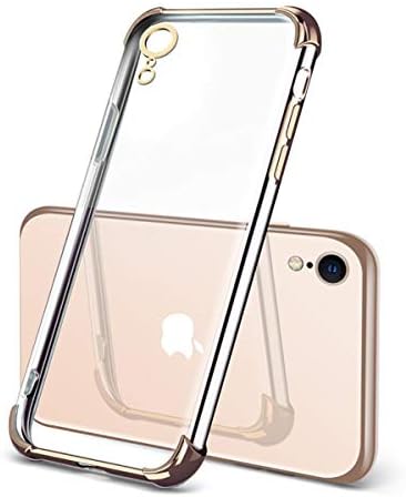 מארז Hicaseer לאייפון XR, רזה אנטי-צנרת אנטי-צנרת TPU כרית כרית כרית אנטי-סקרט אטום הלם לאייפון XR 6.1 -זהב