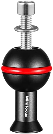 מיניפוקוס 1 מתאם כדור עם מ6 & מגבר; 1/4 הרבעה הברגה, סגסוגת אלומיניום ראש כדור קבוע הר מתאם עבור פעולה מצלמה & מצלמת