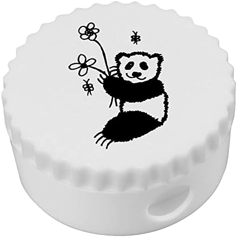 Azeeda 'Panda מחזיק פרחים' מחדד עיפרון קומפקטי