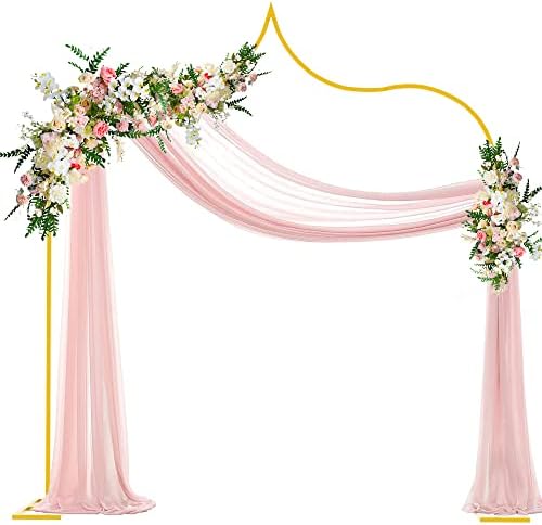 עמדת תפאורה של קשת חתונה של מוגידן מרובעת קשתות חתונה מתכת 8.2ft לטקס בלון מרובע קשת מסגרת גן לגינה לחתונה יום