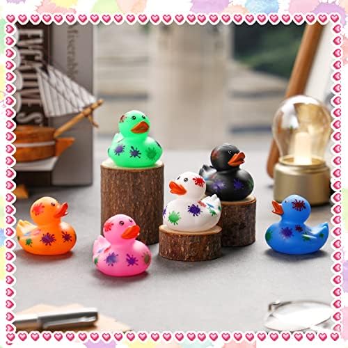 מגוון גומי ברווז 2 אינץ אמבט צעצוע מבחר מצוף ברווז אמבטיה צעצועי מתיז דפוס גומי חמוד אמבטיה יום הולדת מתנות מקלחות אביזרי צד